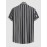 Vertical Striped Pattern Short Sleeves Shirt